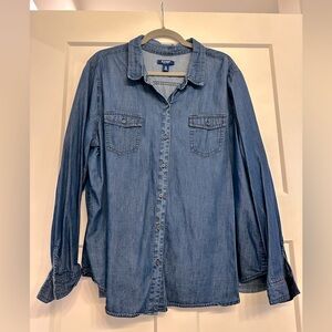 Old Navy Blue Denim Shirt
